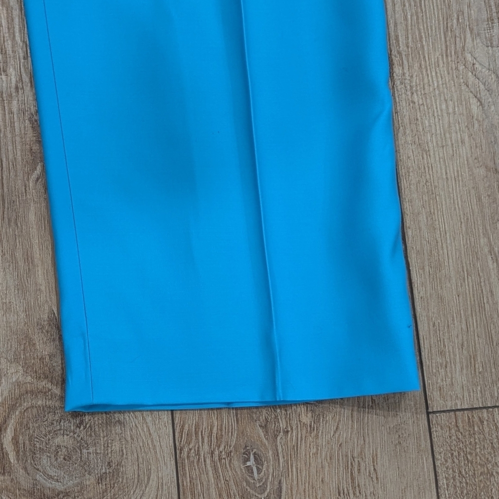 $1250 Mens Burberry Tailored Wool Trousers Pants Bright Opal Blue 54 US 38 - Picture 6 of 10